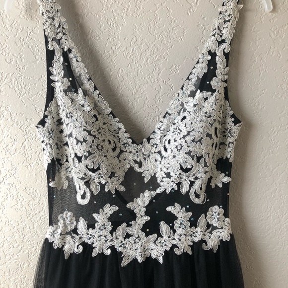 Black & White Prom Dress - Picture 2 of 6